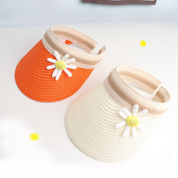 Suvine visiiriga õlgkübar tüdrukutele