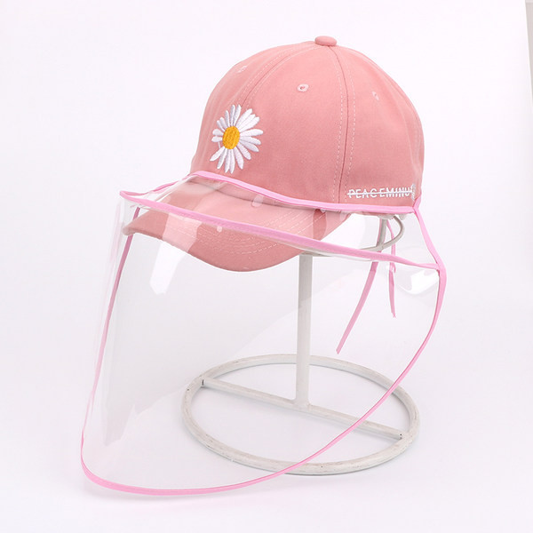 Laste suvemüts visiiriga tikitud lillega