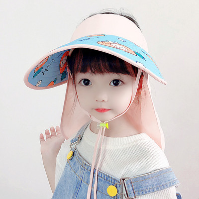 Laia äärega tekstiilist lastevisiir