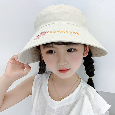 Värvilise tikandiga suvine kalamüts tüdrukutele