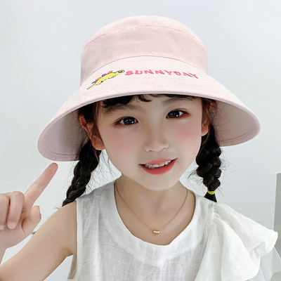 Värvilise tikandiga suvine kalamüts tüdrukutele