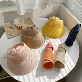 Dječji slamnati šešir s ušima i šilterom