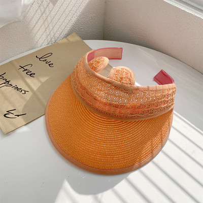 Dječji slamnati šešir s ušima i šilterom