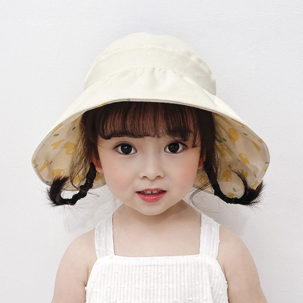 Παιδικό καπέλο με περιφέρια και κορδόνια για κορίτσια