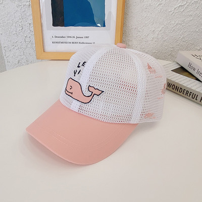 Παιδικό διχτυωτό καπέλο με γείσο και απλικέ