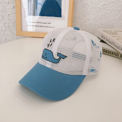 Παιδικό διχτυωτό καπέλο με γείσο και απλικέ