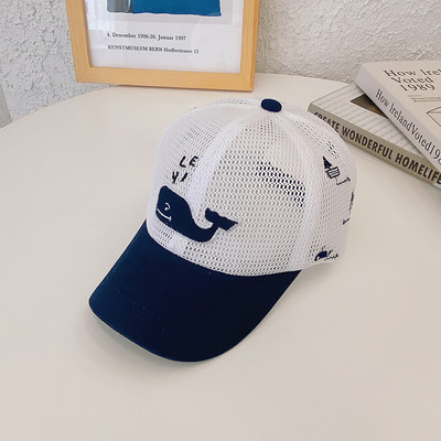 Παιδικό διχτυωτό καπέλο με γείσο και απλικέ