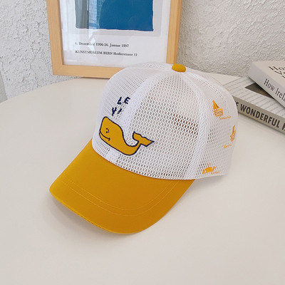 Παιδικό διχτυωτό καπέλο με γείσο και απλικέ