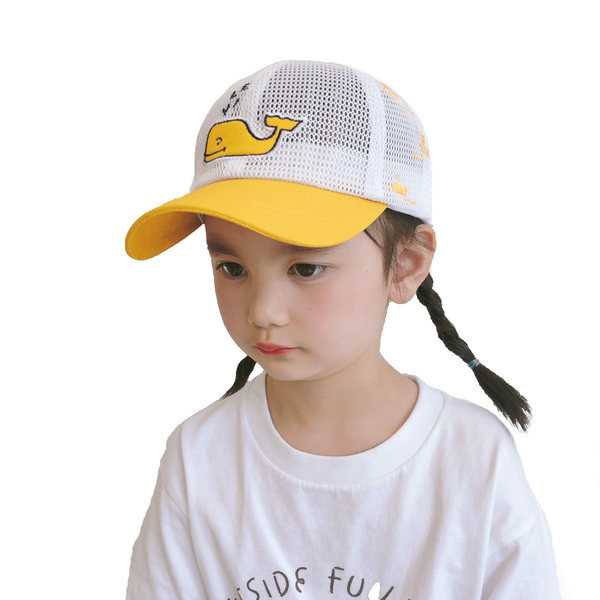 Παιδικό διχτυωτό καπέλο με γείσο και απλικέ