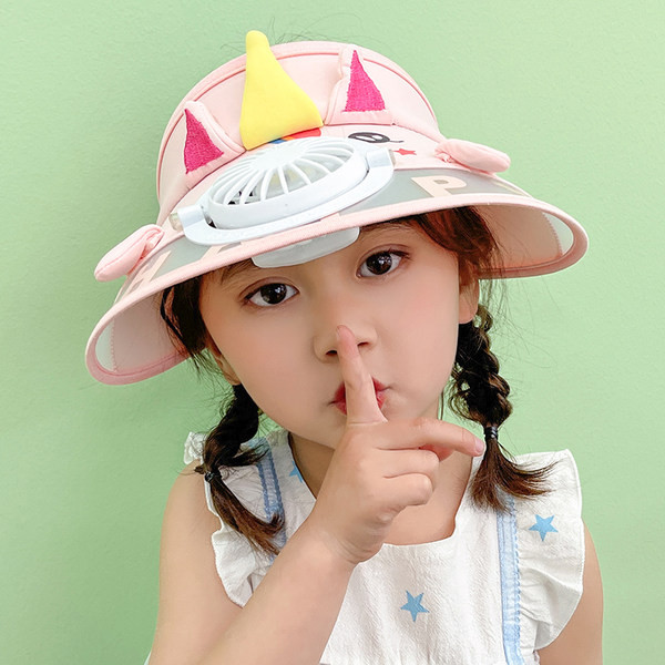 Suvine lastevisiir ventilaatoriga - sobib tüdrukule või poisile