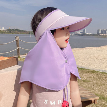 Детска слънцезащитна шапка с широка козирка