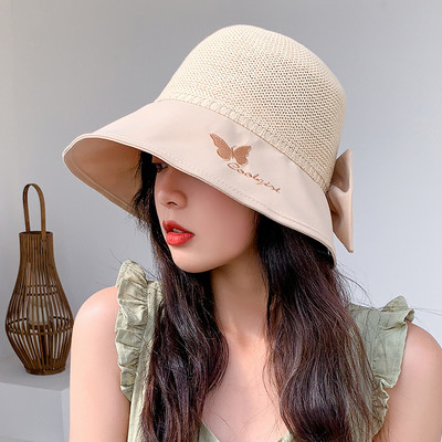 Suvine visiiri ja paelaga päikesemüts tüdrukutele