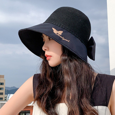 Suvine visiiri ja paelaga päikesemüts tüdrukutele