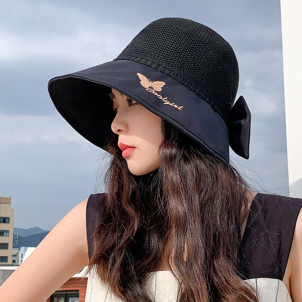 Suvine visiiri ja paelaga päikesemüts tüdrukutele