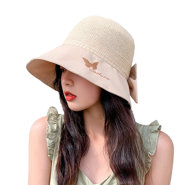 Suvine visiiri ja paelaga päikesemüts tüdrukutele