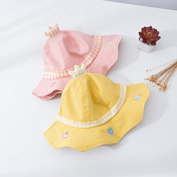 Детска текстилна шапка с цветна бродерия и 3D елемент