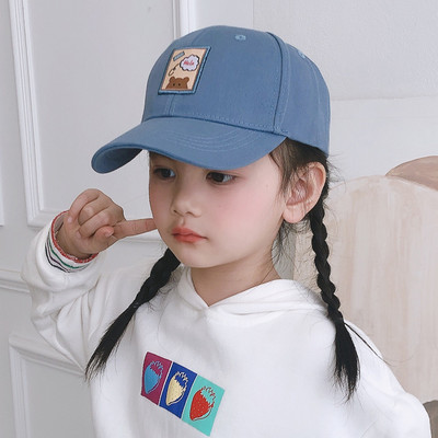 Ležerna dječja kapa sa šiltom i grbom za djevojčice