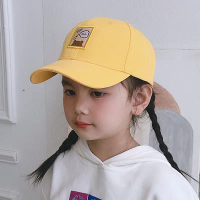 Ležerna dječja kapa sa šiltom i grbom za djevojčice