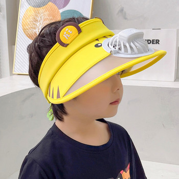 Лятна шапка с апликация и декорация вентилатор