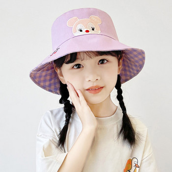 Παιδικό υφασμάτινο καπέλο με χρωματιστό κέντημα