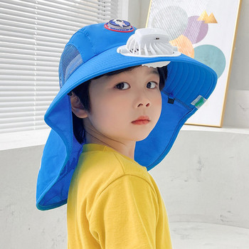 Детска шапка с периферия и вентилатор