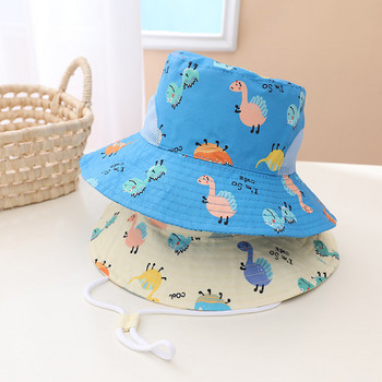 Детска текстилна шапка тип рибарска с мрежеста част