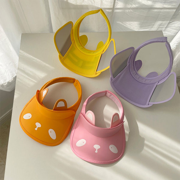 Laste tekstiilist visiir 3D elemendiga