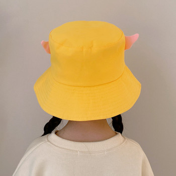 Καλοκαιρινό καπέλο από καμβά με τρισδιάστατο στοιχείο