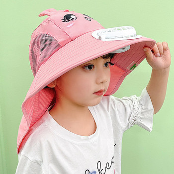 Лятна шапка с 3D елемент и вентилатор -подходяща за момичета или момчета