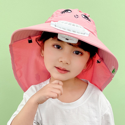 Vasarinė kepurė su 3D elementu ir ventiliatoriumi - tinka mergaitėms arba berniukams