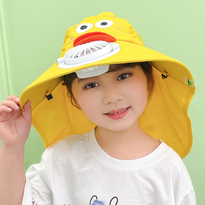 Vasarinė kepurė su 3D elementu ir ventiliatoriumi - tinka mergaitėms arba berniukams