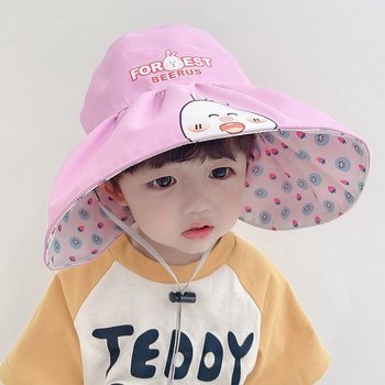 Παιδικό αντηλιακό καπέλο με μεγάλο γείσο και απλικέ