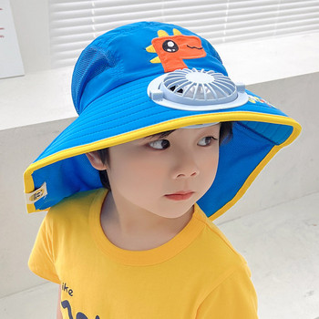 Καλοκαιρινό παιδικό αντηλιακό καπέλο με βεντιλατέρ και απλικέ