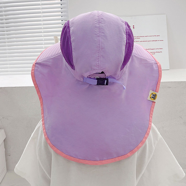 Suvine laste päikesekaitsemüts lehviku ja aplikatsiooniga