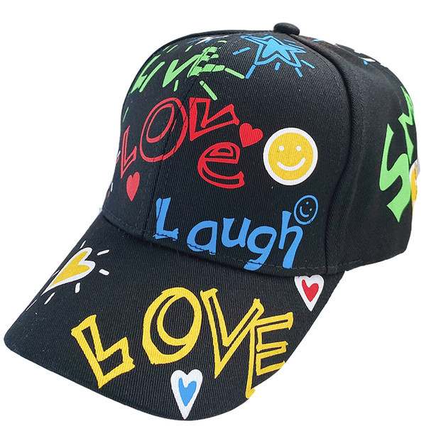 Παιδικό καπέλο με χρωματιστό απλικέ και γείσο