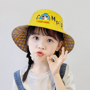 Παιδικό καπέλο υφασμάτινο με χρωματιστό κέντημα
