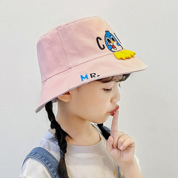 Παιδικό καπέλο υφασμάτινο με χρωματιστό κέντημα