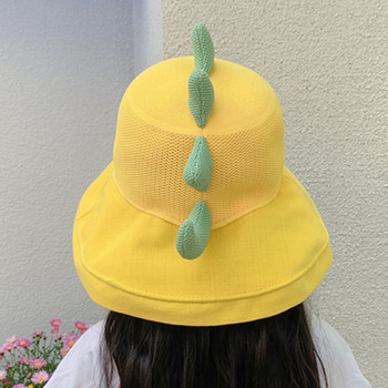 Παιδικό διχτυωτό καπέλο με φαρδύ γείσο και κέντημα