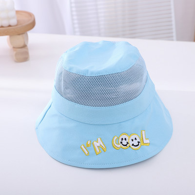 Päikesekaitsega lastemüts võrgu ja trükiga