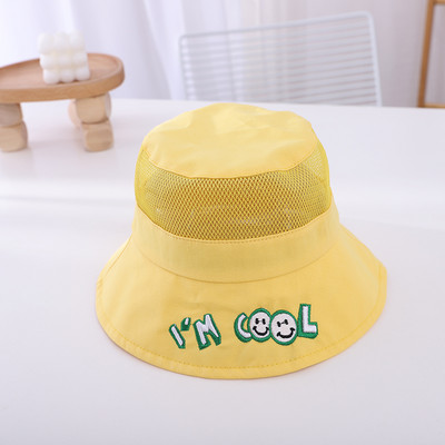 Päikesekaitsega lastemüts võrgu ja trükiga