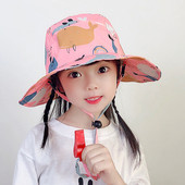 Kevad-suvine värvilise mustri ja lipsudega müts