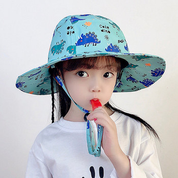 Καπέλο άνοιξη-καλοκαίρι με χρωματιστό σχέδιο και κορδόνια