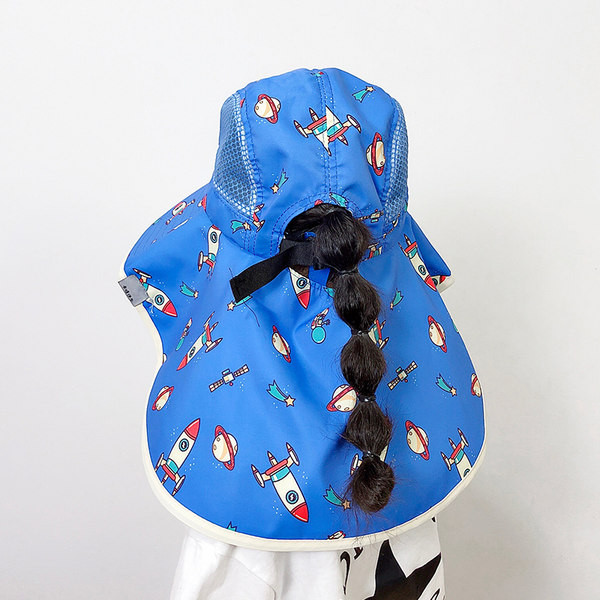 Hingavast kangast aplikatsiooniga laste kalastusmüts