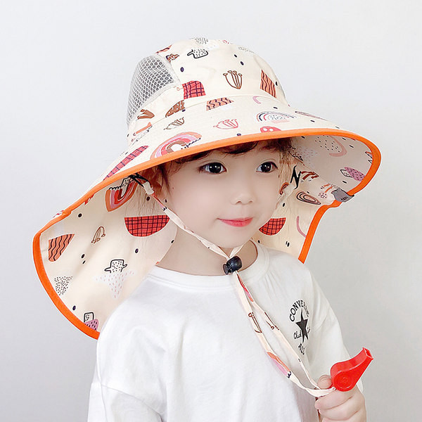 Hingavast kangast aplikatsiooniga laste kalastusmüts