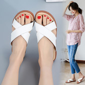 Ženske papuče sa remenčićima od eko kože - dva modela