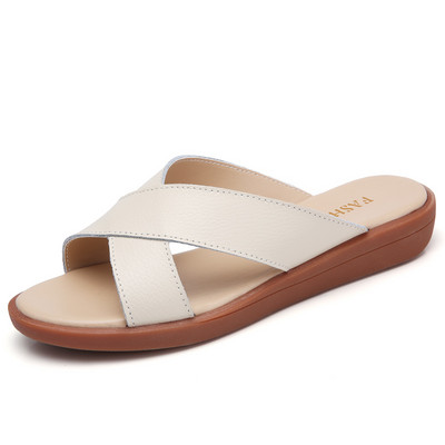 Ženske papuče sa remenčićima od eko kože - dva modela