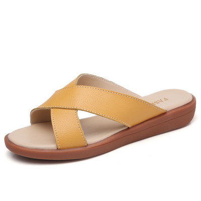 Ženske papuče sa remenčićima od eko kože - dva modela