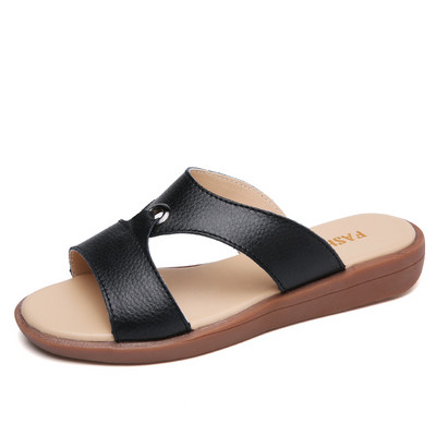 Ženske papuče sa remenčićima od eko kože - dva modela