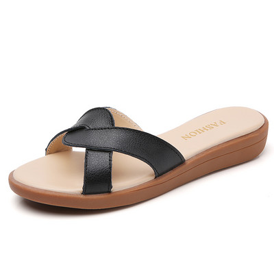 Ženske papuče sa remenčićima od eko kože - dva modela