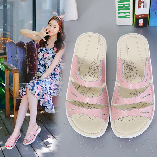 Casual papuče s kožnim remenima u nekoliko boja